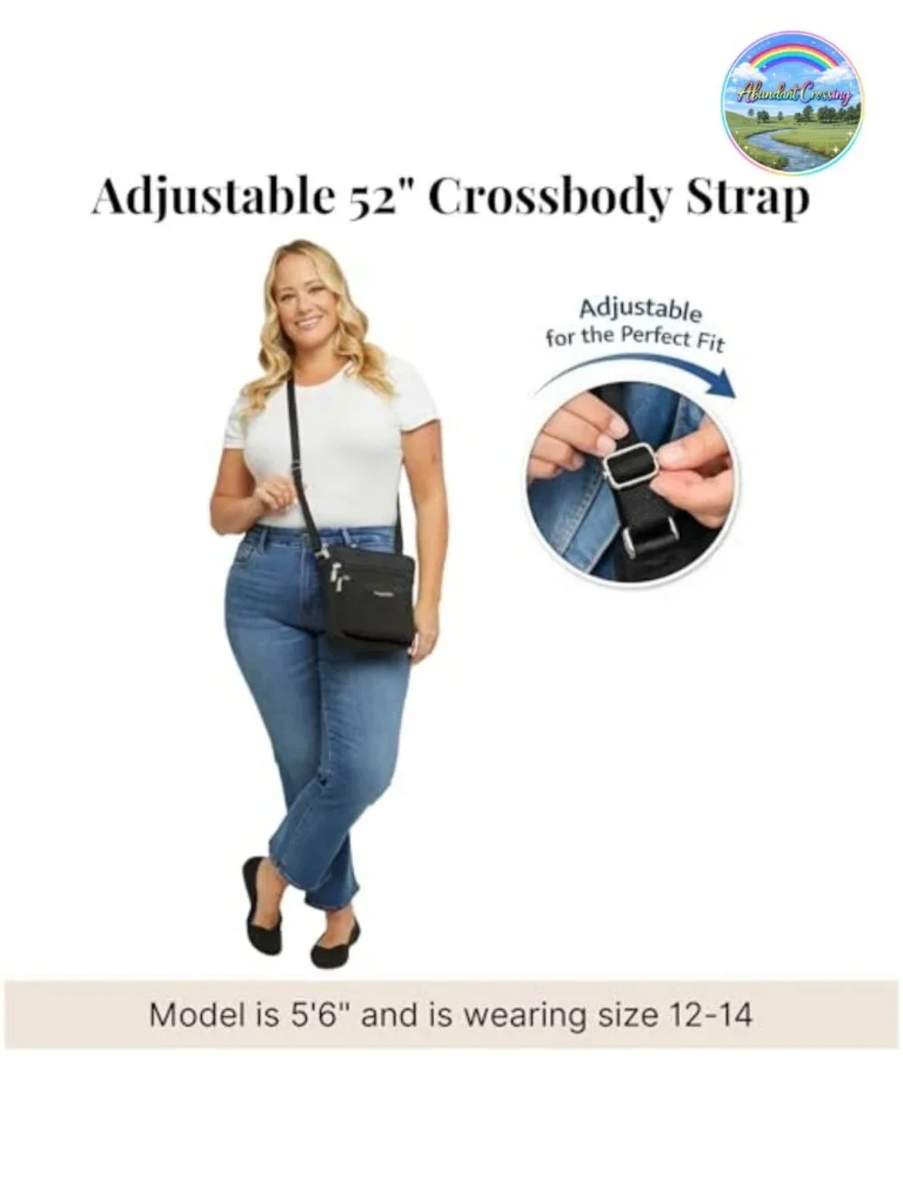 Water-Resistant Lightweight Crossbody Bag with RFID Wristlet